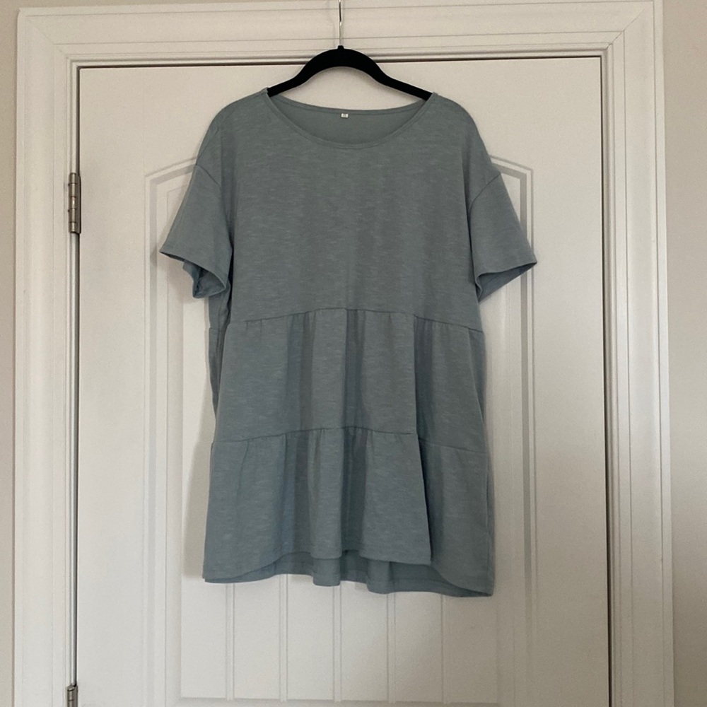 Grey blue shirt